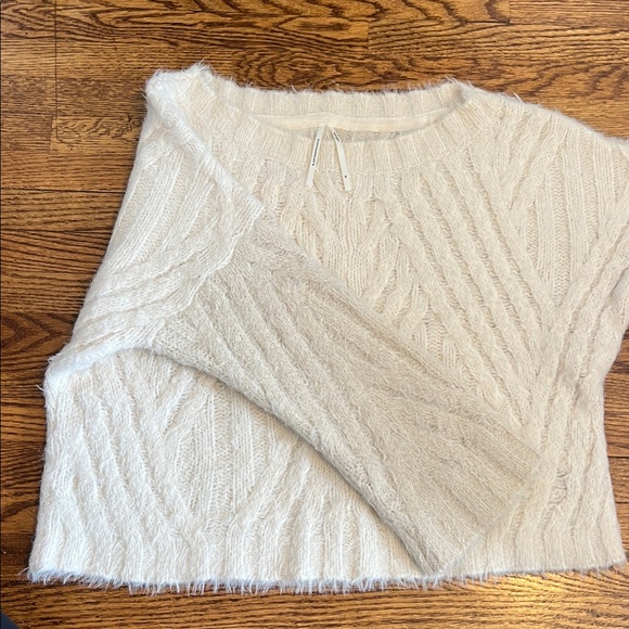 Anthropologie Fuzzy Knit Off the Shoulder Sweater - Picture 3 of 7